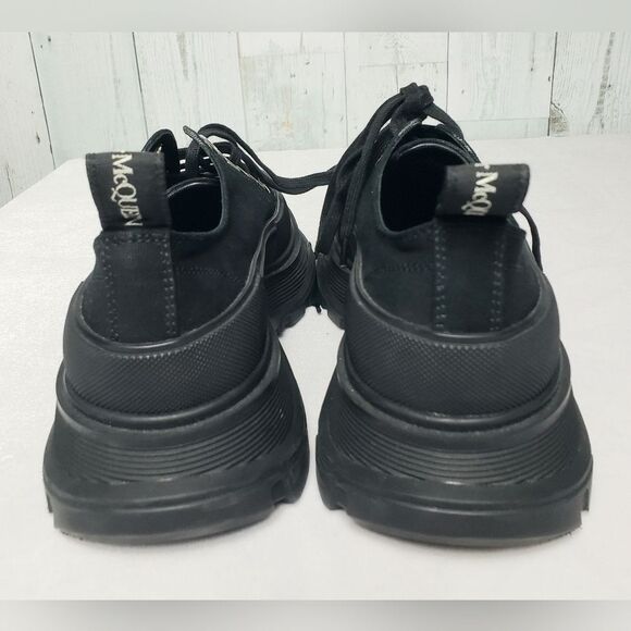 AUTHENTIC Alexander McQueen Trend Slick Cloth Low Sneakers Sz 38 / 8 - Picture 7 of 16